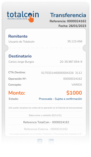 Comprobante Transferencias